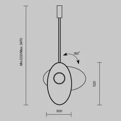 Maytoni evolution lampada led 9w 3000k a sospensione ultramoderna