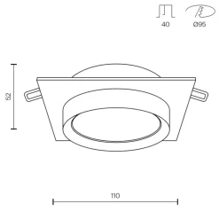 Maytoni faretto da incasso a soffitto hoop bianco rotondo gx53 maytoni