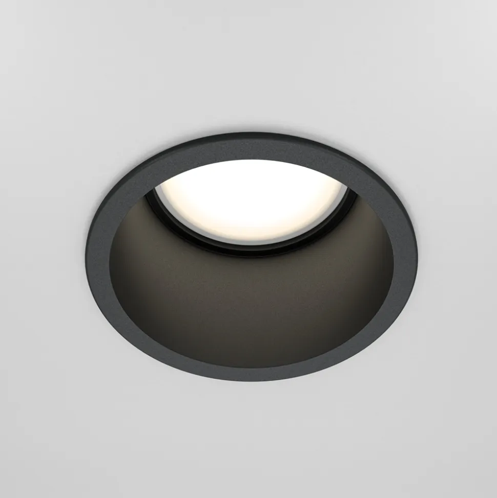 Maytoni faretto da incasso a soffitto rotondo nero reif