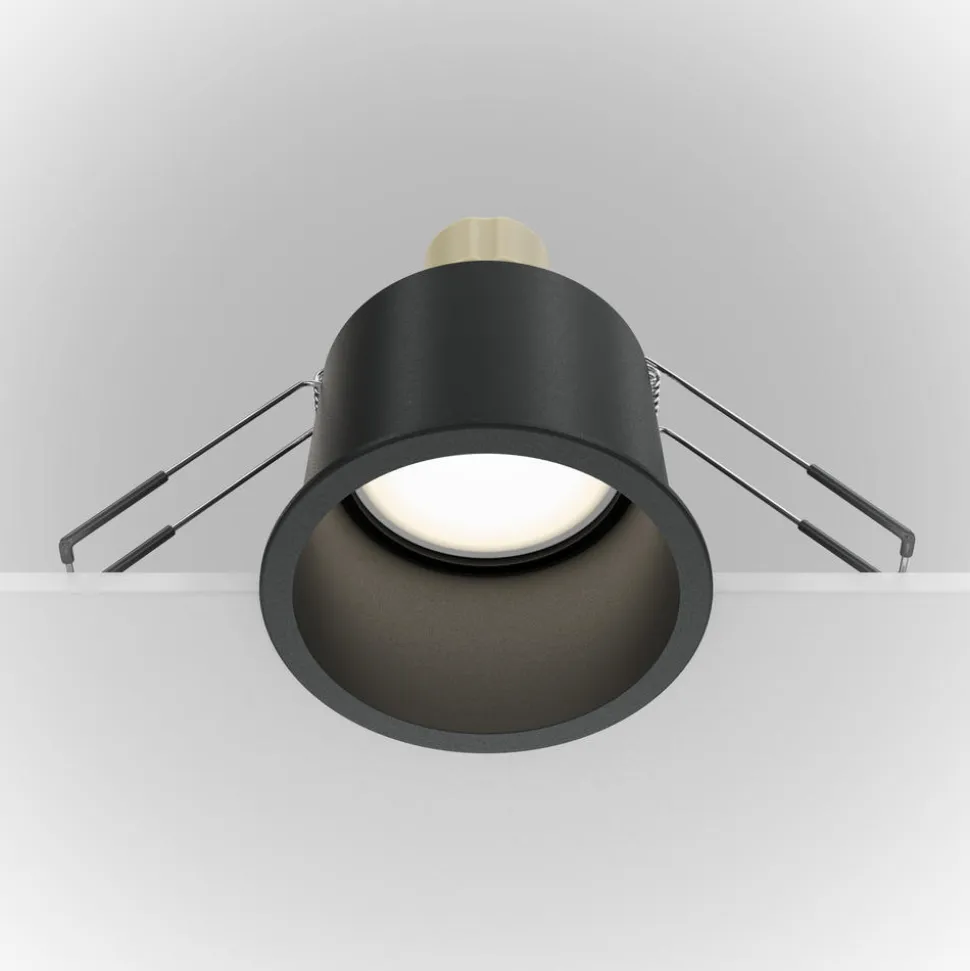 Maytoni faretto da incasso a soffitto rotondo nero reif