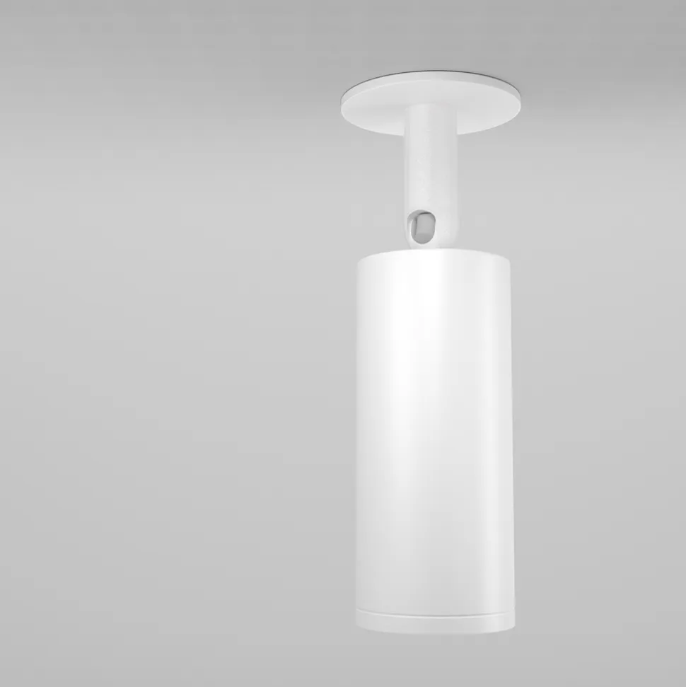 Maytoni faretto da incasso focus cilindro bianco orientabile