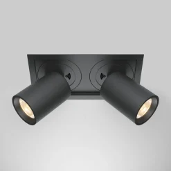 Maytoni faretto da incasso nero hidden led 20w 3000k per controsoffitto