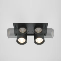 Maytoni faretto da incasso nero hidden led 20w 3000k per controsoffitto