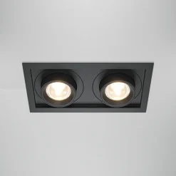 Maytoni faretto da incasso nero hidden led 20w 3000k per controsoffitto
