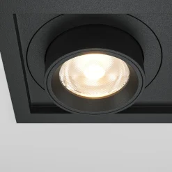 Maytoni faretto da incasso nero hidden led 20w 3000k per controsoffitto