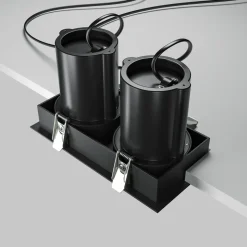 Maytoni faretto da incasso nero hidden led 20w 3000k per controsoffitto