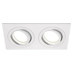 Maytoni faretto da soffitto atom cestello da incasso 2 luci bianco