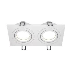 Maytoni faretto da soffitto atom cestello da incasso 2 luci bianco