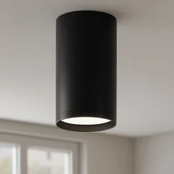 Maytoni focus faretto da soffitto cilindro nero gu10