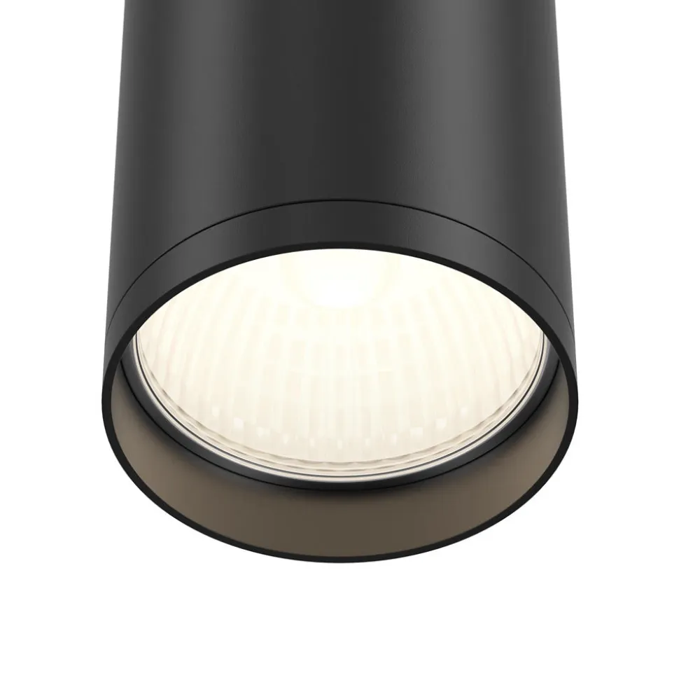 Maytoni focus faretto da soffitto cilindro nero gu10