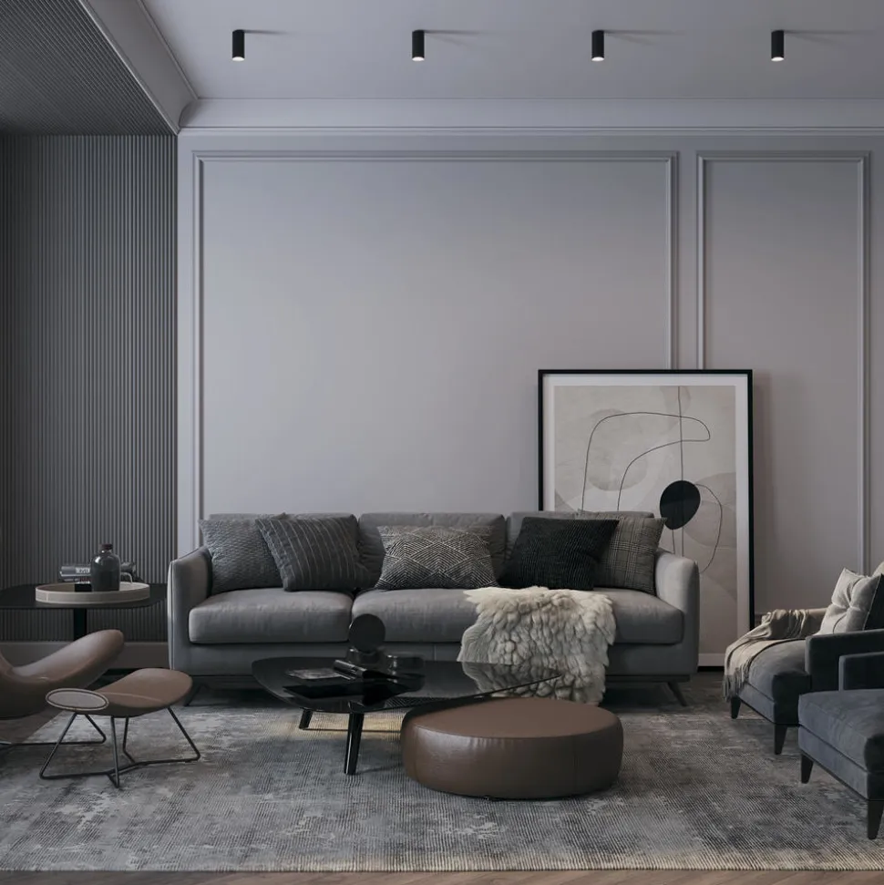 Maytoni focus faretto da soffitto cilindro nero gu10
