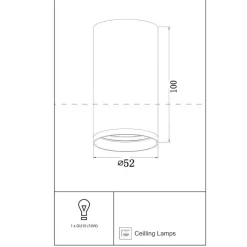 Maytoni focus faretto da soffitto cilindro nero gu10