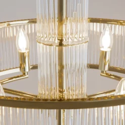 Maytoni frame lampadario per camera da letto in vetro lavorato con 6 luci