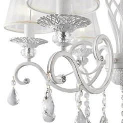 Maytoni grace lampadario camera da letto bianco con pendenti
