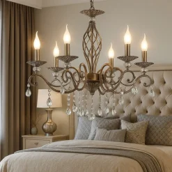 Maytoni grace lampadario con pendenti 6 luci