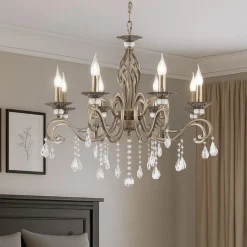 Maytoni grace lampadario 8 luci per camera da letto