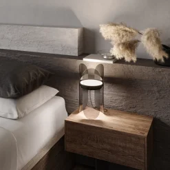 Maytoni insight lampada abat-jour moderna nera bidirezionale led 3000k