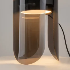 Maytoni insight lampada abat-jour moderna nera bidirezionale led 3000k