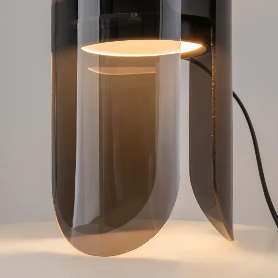 Maytoni insight lampada abat-jour moderna nera bidirezionale led 3000k