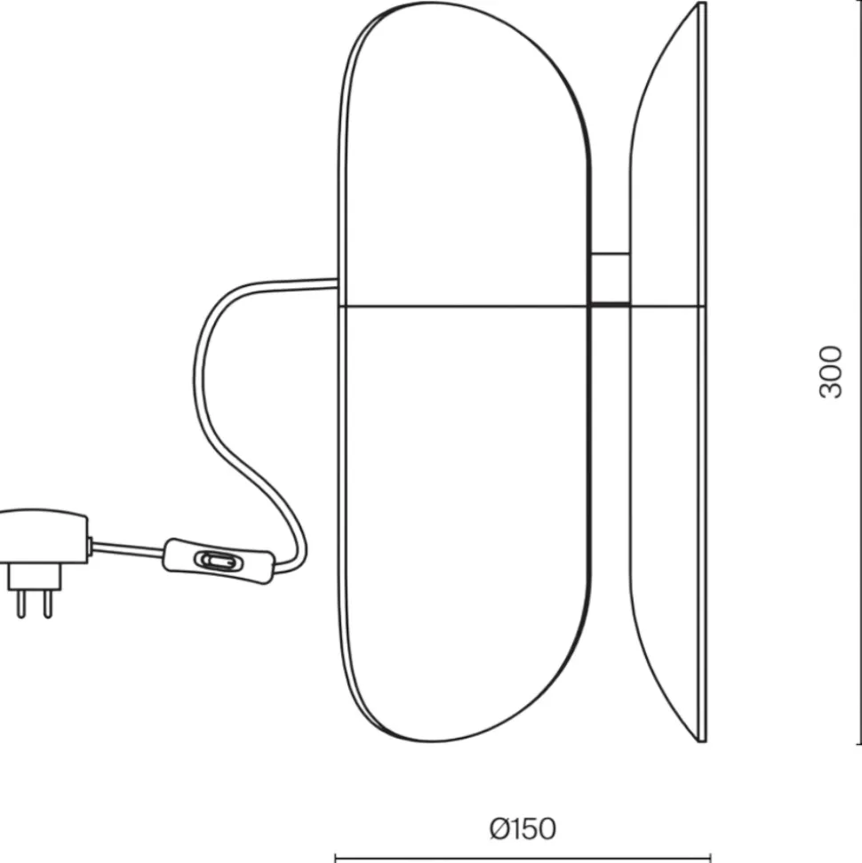 Maytoni insight lampada abat-jour moderna nera bidirezionale led 3000k