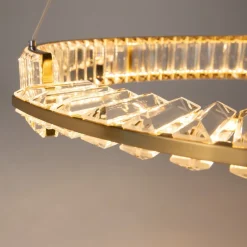 Maytoni krone lampadario per camera da letto effetto cristallo led 3000k