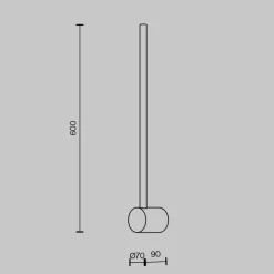 Maytoni light stick applique led 7w 3000k per comodino