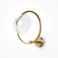 Maytoni lunare applique da parete circolare colore oro led 3000k
