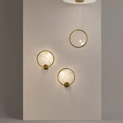 Maytoni lunare applique da parete circolare colore oro led 3000k
