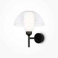 Maytoni memory applique da parete design moderno paralume trasparente