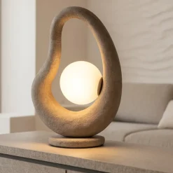 Maytoni opus lampada da tavolo effetto pietra
