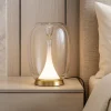 Maytoni splash lampada da comodino di vetro oro moderna led 15w 3000k