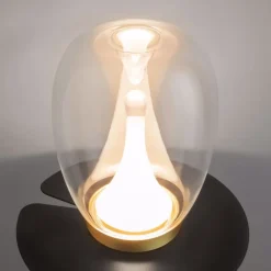 Maytoni splash lampada da comodino di vetro oro moderna led 15w 3000k