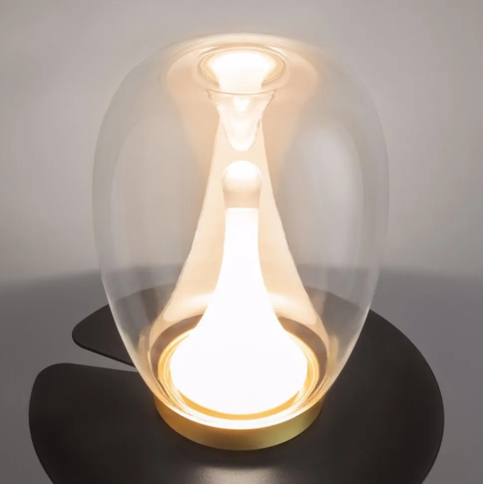 Maytoni splash lampada da comodino di vetro oro moderna led 15w 3000k