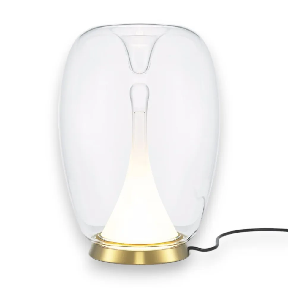 Maytoni splash lampada da comodino di vetro oro moderna led 15w 3000k