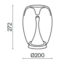Maytoni splash lampada da comodino di vetro oro moderna led 15w 3000k