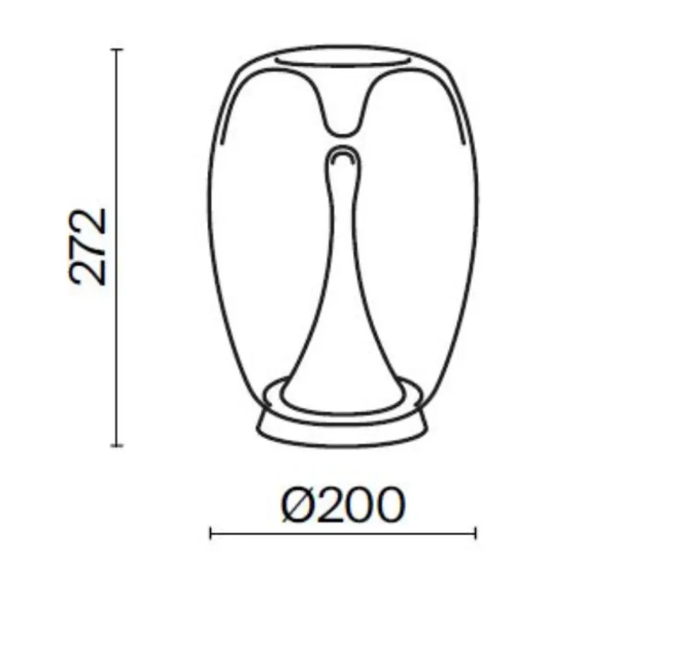 Maytoni splash lampada da tavolo design led 15w 3000k vetro fume