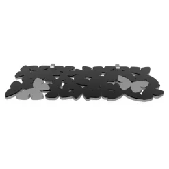 Mensola da parete farfalle legno grigio nero