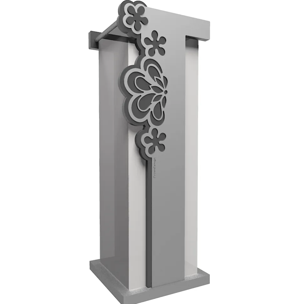 Merletto portaombrelli moderno legno colore alluminio