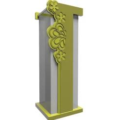 Merletto portaombrelli moderno legno colore verde oliva