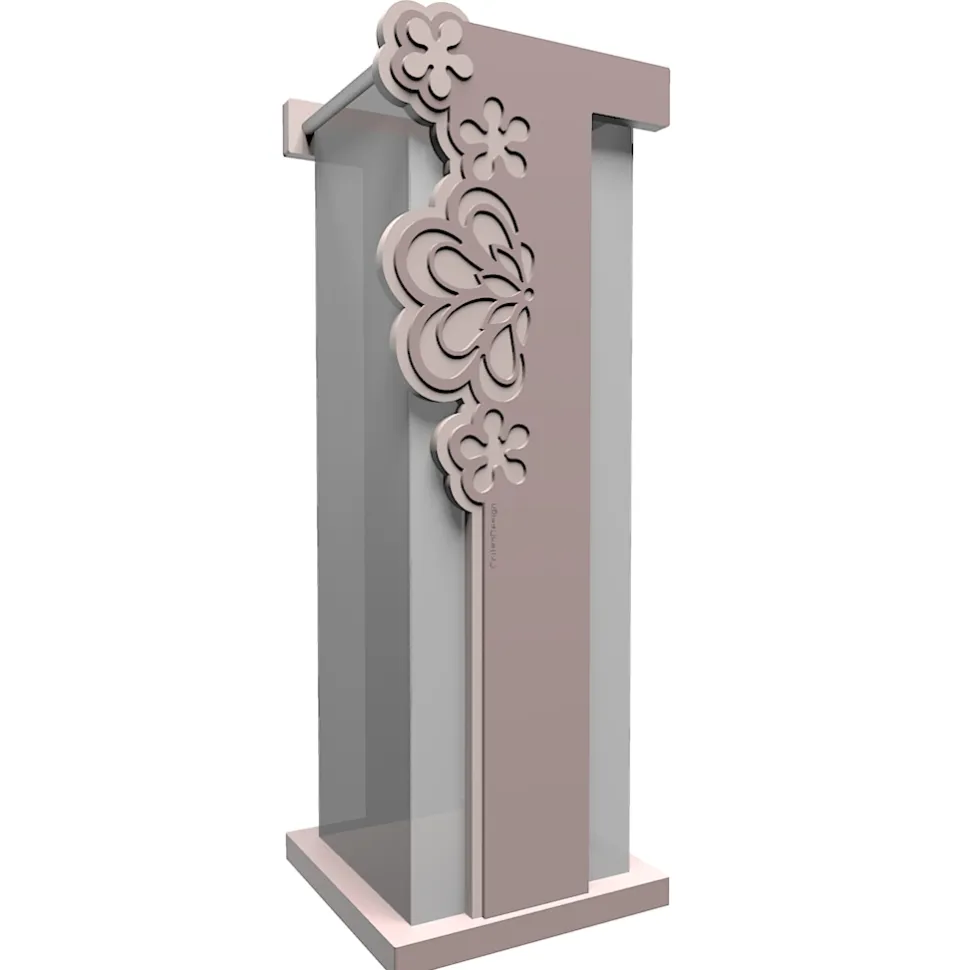 Merletto portaombrelli moderno legno colore grigio prugna
