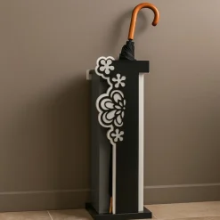 Merletto portaombrelli moderno legno colore nero