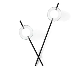 Mikado miloox applique da parete nero design moderna