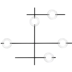 Mikado miloox applique da parete per interno luci orientabili sfere
