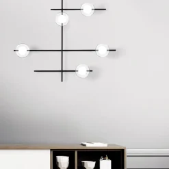 Mikado miloox applique da parete per interno luci orientabili sfere