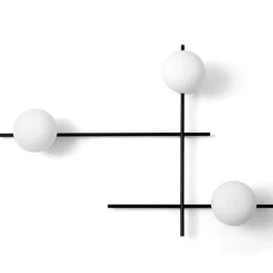 Mikado miloox applique moderna luci orientabili bocce bianche
