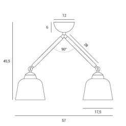 Miloox neoretro plafoniera da cucina luci orientabili