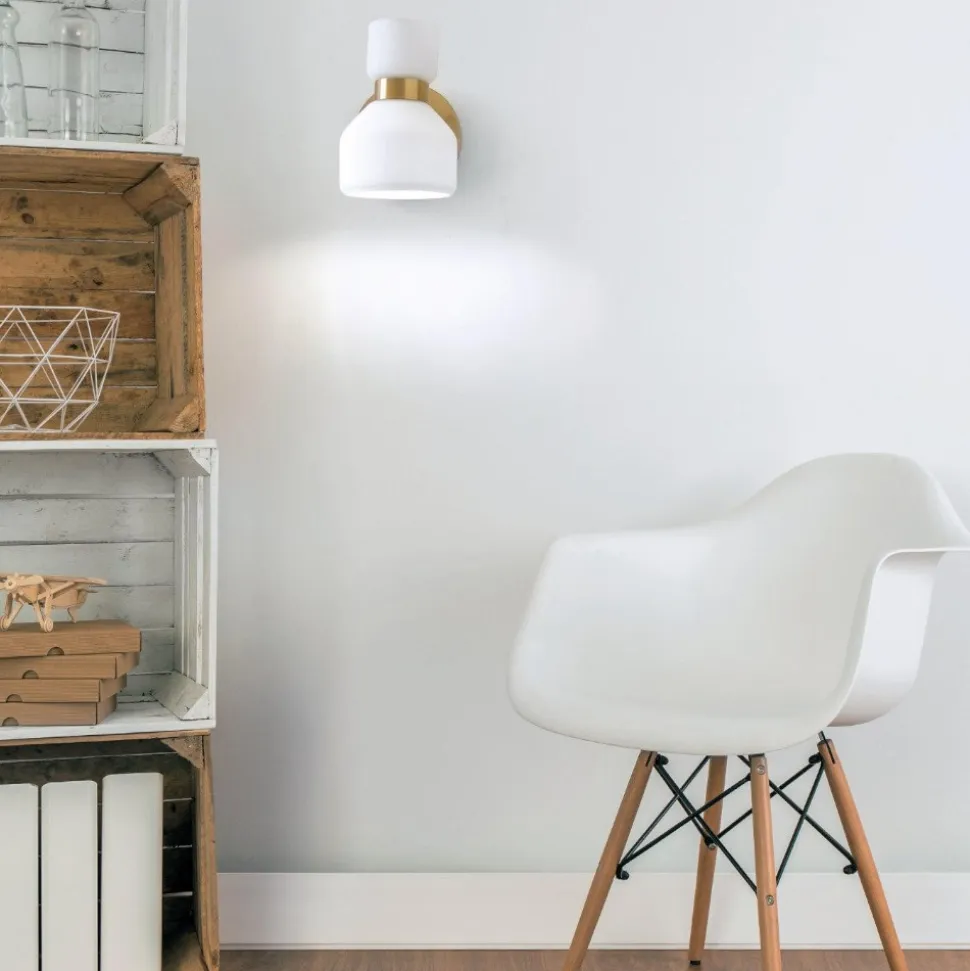 Miloox fifty applique oro lampada da parete moderna orientabile