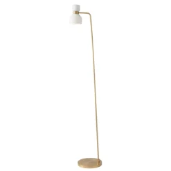 Miloox fifty piantana ottone vetro bianco orientabile