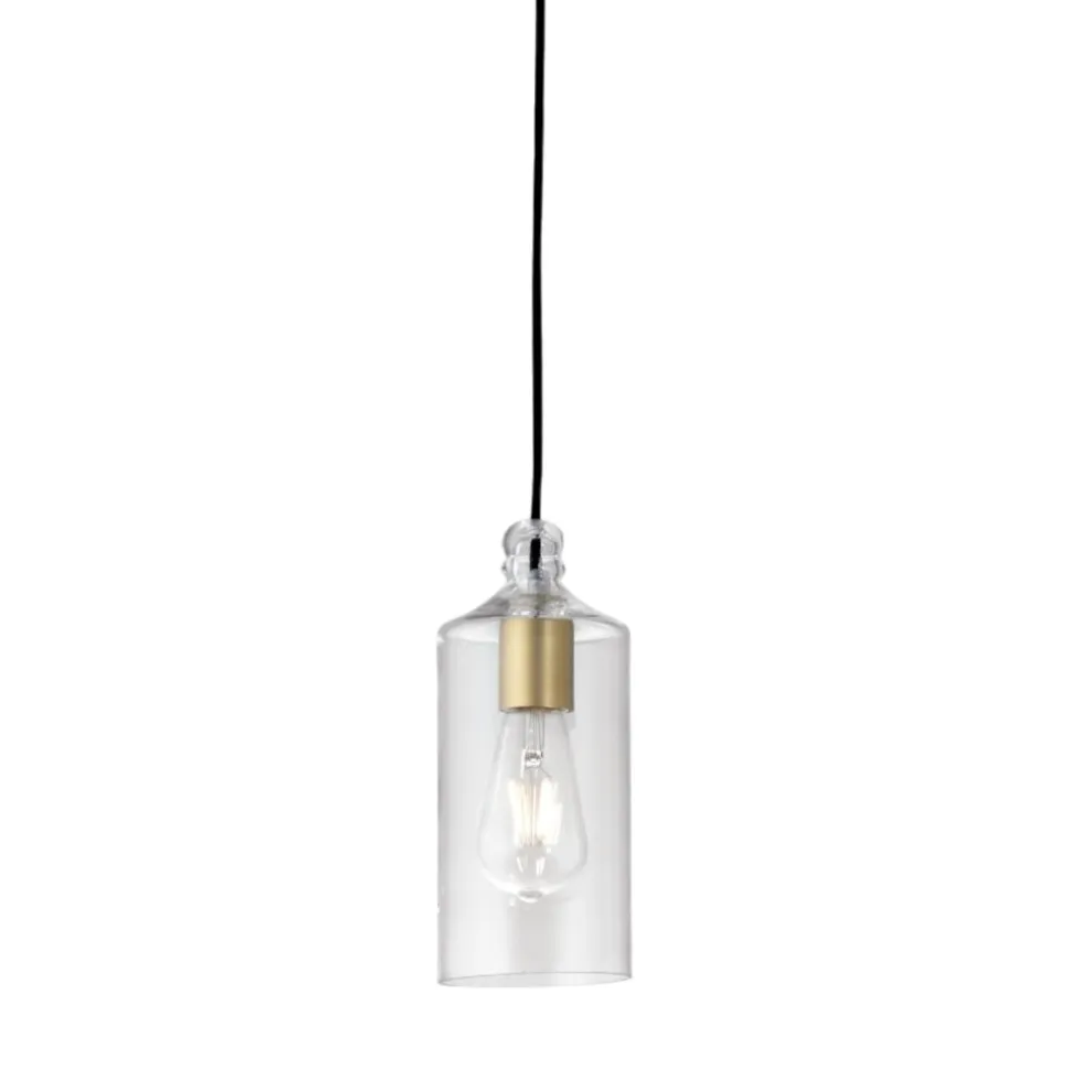 Miloox lampada ebe a sospensione oro moderna vetro trasparente