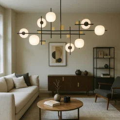 Miloox lampadario moderno lingotto nero oro